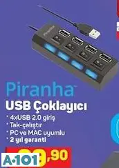 PİRANHA USB ÇOKLAYICI PİRANHA USB ÇOKLAYICI